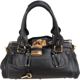 Chloé Black Leather Paddington Satchel Handbag