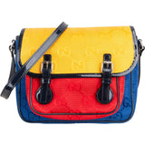 Gucci Monogram GG Plus Canvas Colorblock Messenger Shoulder Bag
