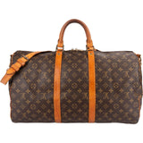 Louis Vuitton Monogram Canvas Keepall 50 Bandoulière Travel Bag