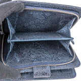 Chanel Embossed Dots Suede Compact Wallet