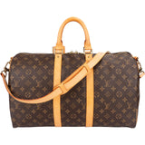 Louis Vuitton Monogram Canvas Keepall 45 Bandoulière Travel Bag
