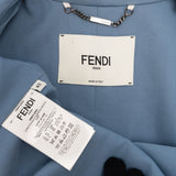 Fendi Blue Silk Paneled Dress Coat (IT40)