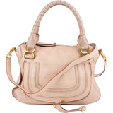 Chloé Grained Calfskin Marcie Satchel Handbag