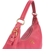 Prada Pink Leather Hobo Shoulder Bag