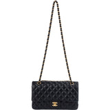 Chanel Quilted Lambskin Medium Double Flap Shoulder Bag
