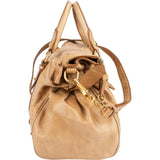 Miu Miu Vitello Lux Bow Satchel Handbag