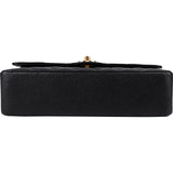 Chanel Quilted Caviar Leather Medium Double Flap Crossbody Bag