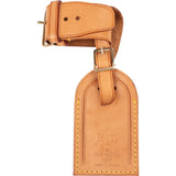 [🔄️B21 / F42] Louis Vuitton Vachetta Leather Luggage Tag - vintageandkickz