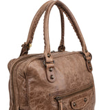 Balenciaga Brown Leather Paper Bag Tote City Handbag