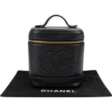 Chanel Caviar Leather Vertical CC Vanity Case Handbag
