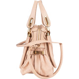 Chloé Pink Grained Leather Paraty Shoulder Bag