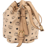 MCM Monogram Visetos Drawstring Bucket Crossbody Bag