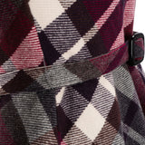 Burberry Blue Label Bordeaux Checked Wool Plaid Belted Top Dress (38)