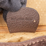 Gucci Brown Suede Small Bamboo Backpack