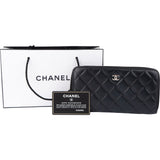 Chanel Quilted Lambskin CC Zippy Wallet