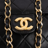 Chanel Quilted Lambskin CC Single Flap Shoulder Bag