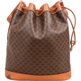 Celine Macadam Canvas Drawstring Bucket Crossbody Bag