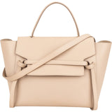 Céline Beige Grained Leather Belt Handbag