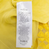 Christian Dior Yellow Embroidered Flowers Silk Layered Top Dress (DE34 /FR36)