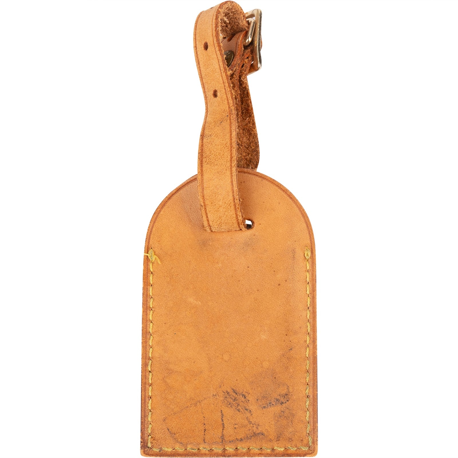 [🔄️B10 / F15] Louis Vuitton Vachetta Leather Luggage Tag - vintageandkickz