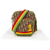 Christian Dior Trotter Monogram Multicolor Striped Rasta Messenger Crossbody Bag