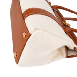 Loro Piana Canvas Leather L257 Small Loom Handbag