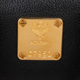 MCM Visetos Grained Leather Studded Boston Handbag