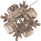 Chanel Crystal and Pearl CC Snowflake Brooch