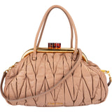 Miu Miu Matelassé Nappa Leather Frame Bowling Handbag