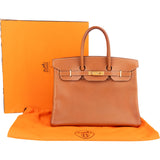 Hermès Brun Courchevel Leather Birkin 35 Handbag