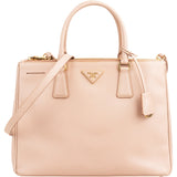 Prada Pink Saffiano Leather Galleria Handbag