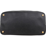 Prada Black Vitello Daino Leather Tote Handbag