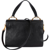 Miu Miu Black Madras Leather Top Handle Crossbody Handbag