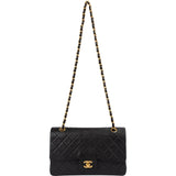 Chanel Quilted Lambskin 24K Gold Medium Double Flap Shoulder Bag