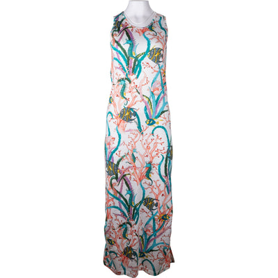 Gucci Multicolor Cotton Sea Life Print Maxi Dress (S)