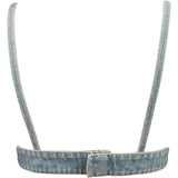 Prada Blue Denim Bralette Top (IT42)