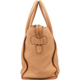 Céline Drummed Calfskin Luggage Handbag