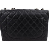 Chanel Quilted Caviar Leather Jumbo Single Flap Crossbody Bag