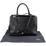 Fendi Black Leather 2Jours Handbag - vintageandkickz