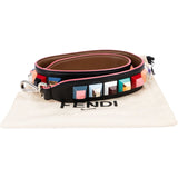 Fendi Black Leather You Studded Studs Bag Strap
