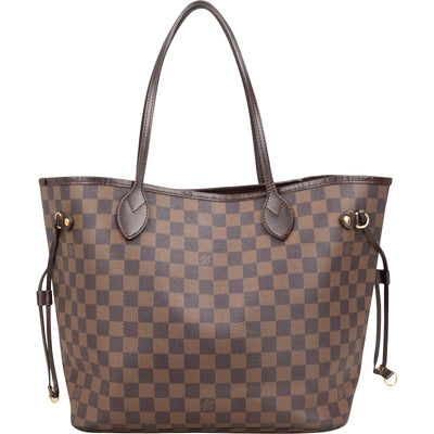 Louis Vuitton Monogram Damier Ebene Canvas Neverfull MM Shoulder Bag