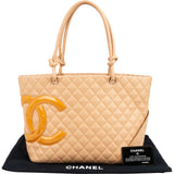 Chanel Quilted Lambskin Cambon Ligne Jumbo Tote Shoulder Bag