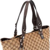 Gucci Monogram GG Canvas Jolicoeur Horsebit Tote Shoulder Bag