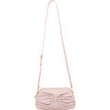 Miu Miu Pink Nappa Leather Gathered Crossbody Bag