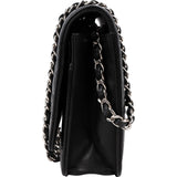 Chanel Camellia Embossed Lambskin Wallet on Chain Crossbody Bag
