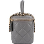 Chanel Quilted Lambskin Top Handle Vanity Case Crossbody Bag - vintageandkickz