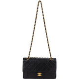 Chanel Quilted Lambskin 24K Gold Medium Double Flap Shoulder Bag