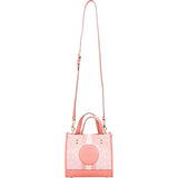 Coach Pink Monogram Signature Jacquard Patch Dempsey Tote 22 Crossbody Handbag