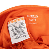 Hermès Yachting Orange Cotton Long Drawstring T-Shirt (FR 34 / DE 32)