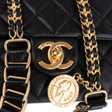 Chanel Caviar Leather Mini Rectangular Flap Coin Crossbody Bag